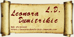 Leonora Dumitrikić vizit kartica